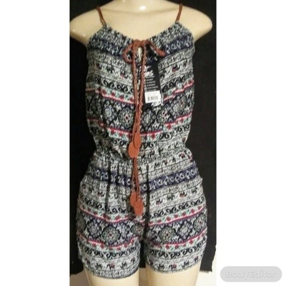 Gray Elephant Romper